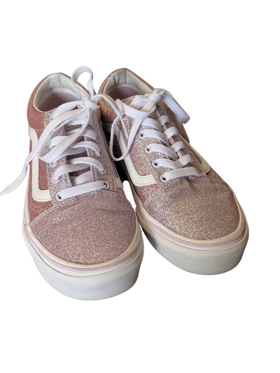 Vans Kids 2 Tone Glitter Old Skool Sneakers - Pink Rose/White-Size 5.5 main image 0